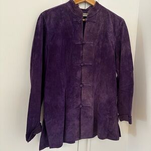 Vintage Chico's Deep Purple Leather Jacket
